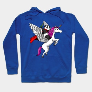 Panda Bear Riding Magical Unicorn Hoodie